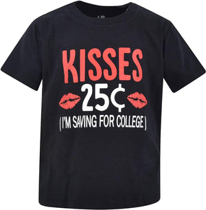 Baby Boys 25 Cent Kisses Valentine's Day Shirt